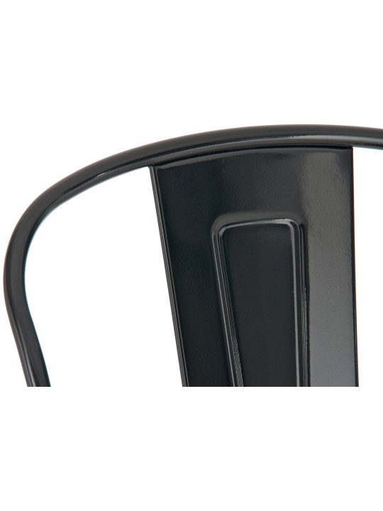 Lot de 4 tabourets de bar Aiden, noir