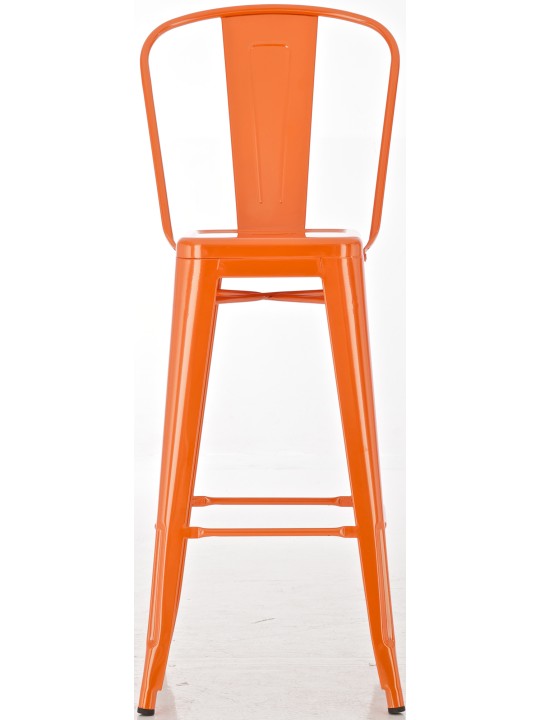 Lot de 4 tabourets de bar Aiden, orange