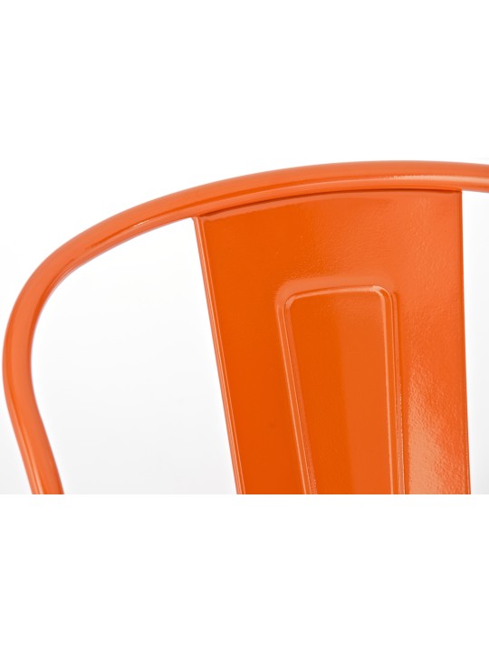 Lot de 4 tabourets de bar Aiden, orange