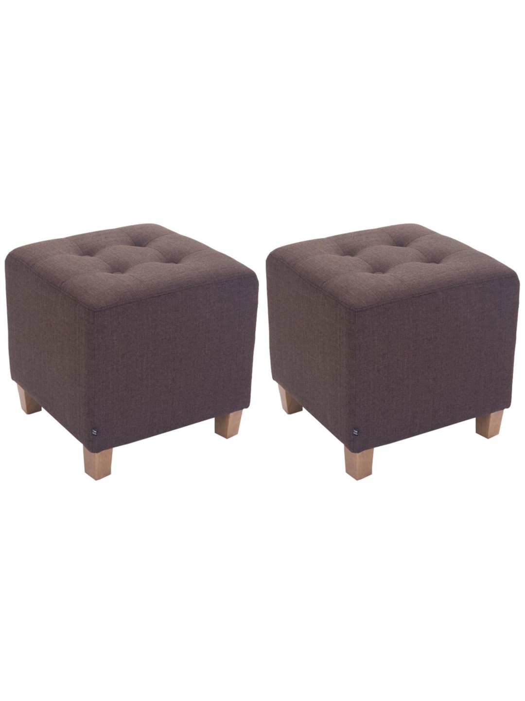 Lot de 2 tabourets Pharaon, lumière antique, brun