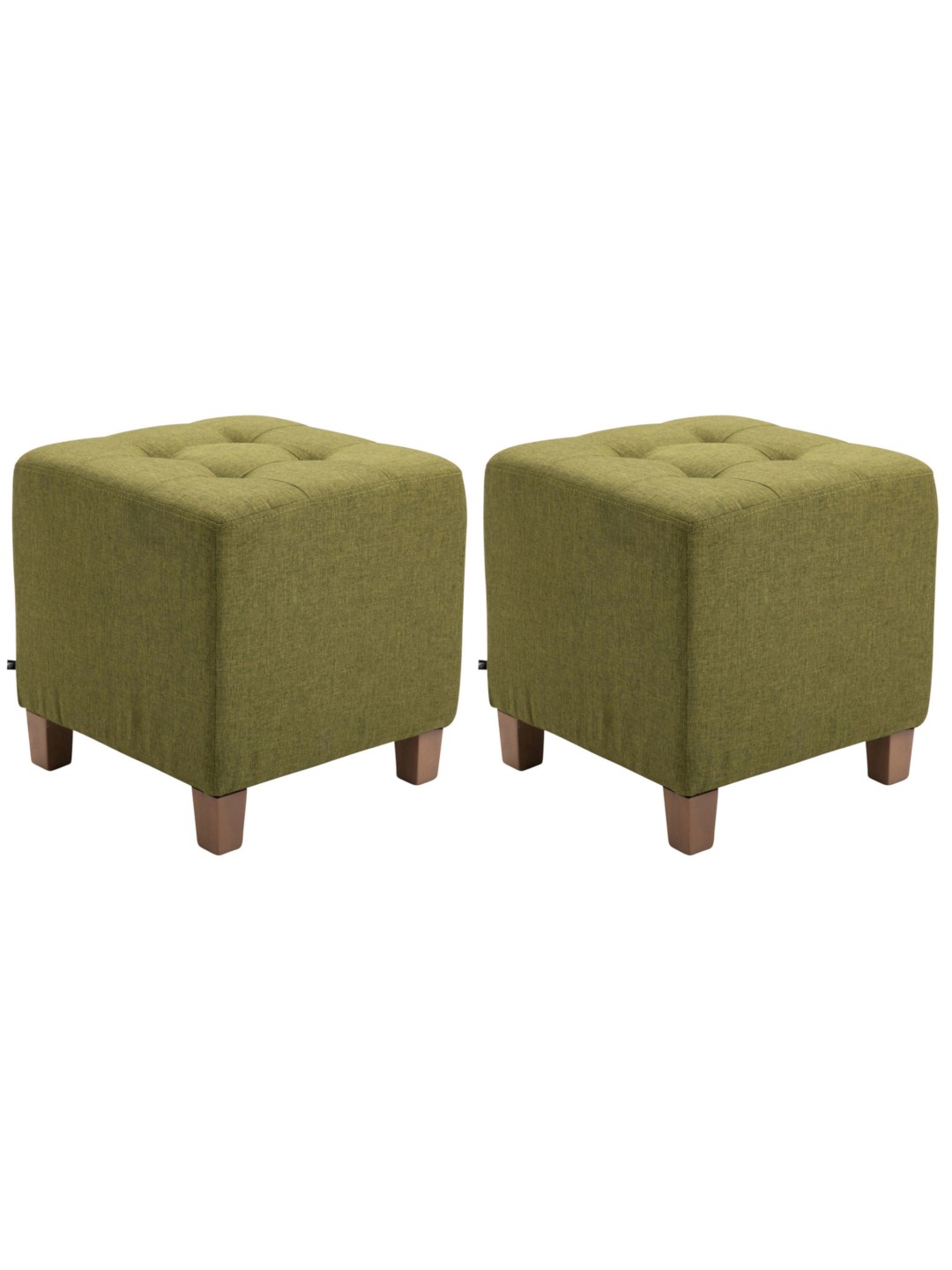 Lot de 2 tabourets Pharaon, lumière antique, vert