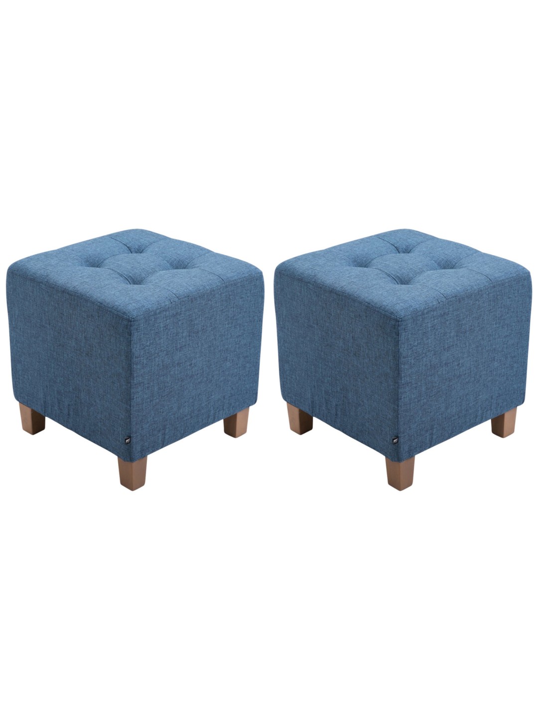 Lot de 2 tabourets Pharaon, lumière antique, bleu