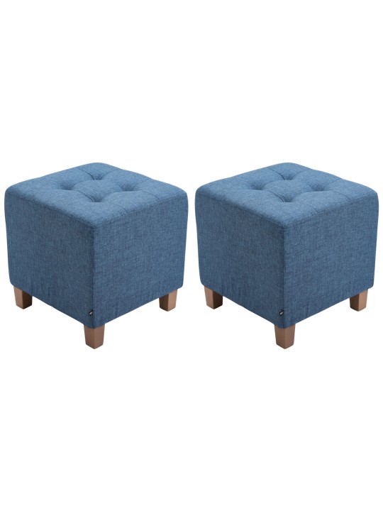 Lot de 2 tabourets Pharaon, lumière antique, bleu