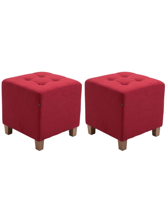 Lot de 2 tabourets Pharaon, lumière antique, rouge