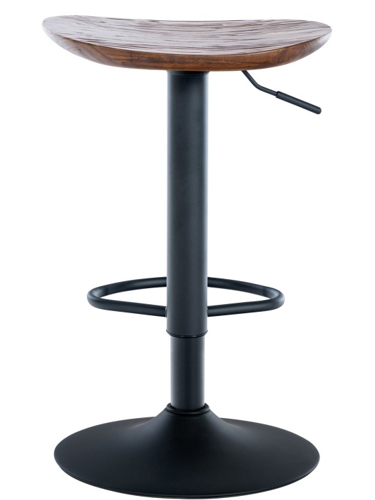 Lot de 2 tabourets de bar Skelde, noyer