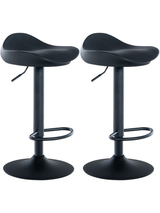 Lot de 2 tabourets de bar Alisson, noir
