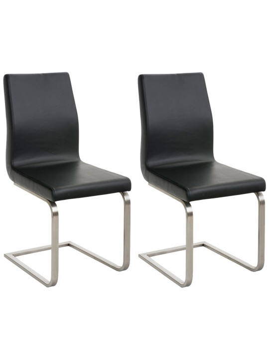 Lot de 2 chaises de salle à manger Belfort, noir