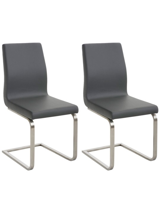 Lot de 2 chaises de salle à manger Belfort, gris