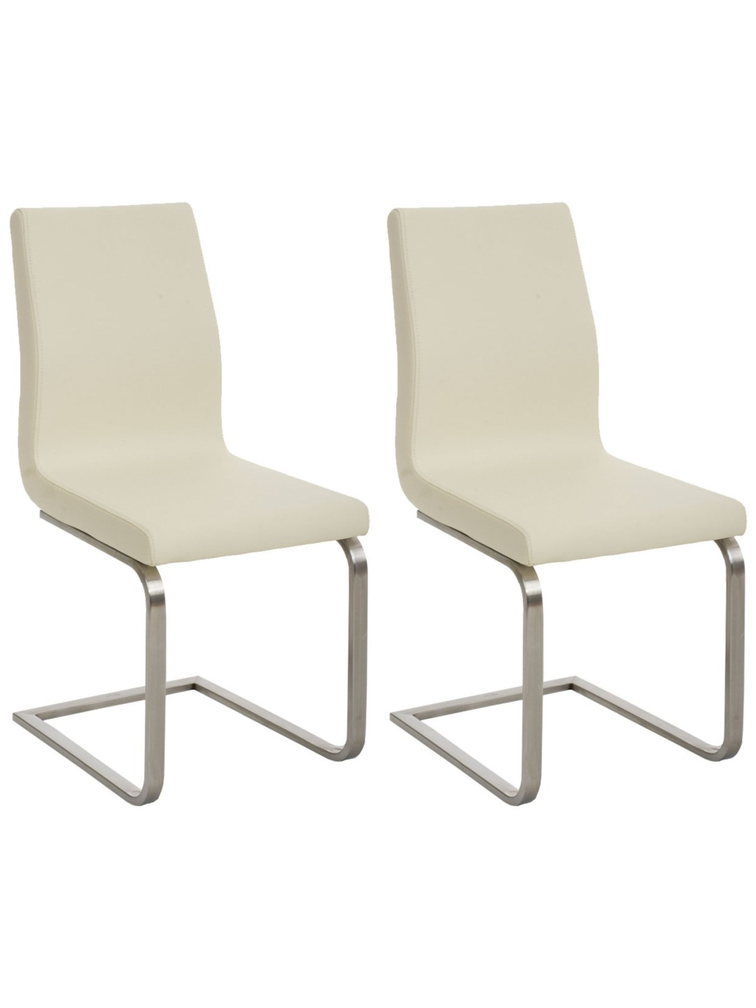 Lot de 2 chaises de salle à manger Belfort, crème