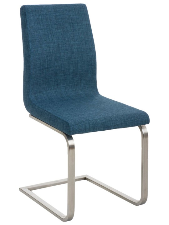 Lot de 2 chaises de salle à manger tissu Belfort, bleu