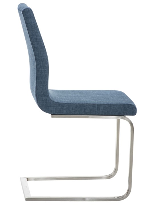 Lot de 2 chaises de salle à manger tissu Belfort, bleu