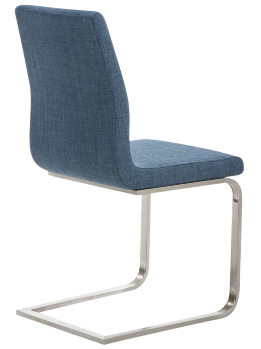 Lot de 2 chaises de salle à manger tissu Belfort, bleu