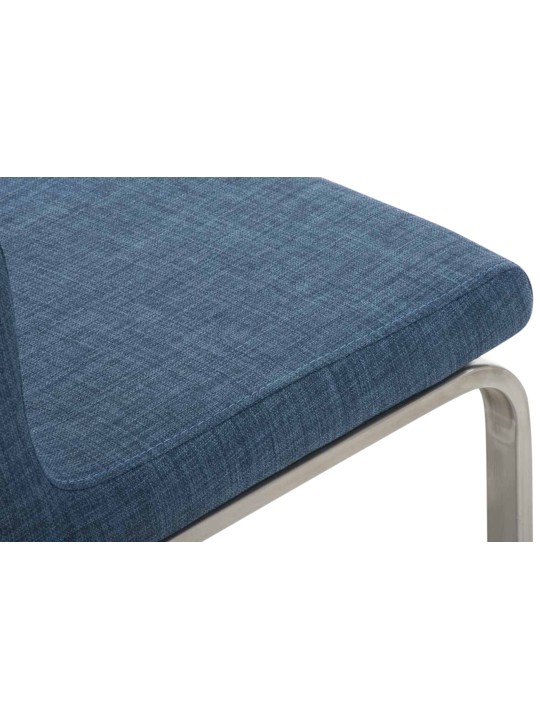 Lot de 2 chaises de salle à manger tissu Belfort, bleu