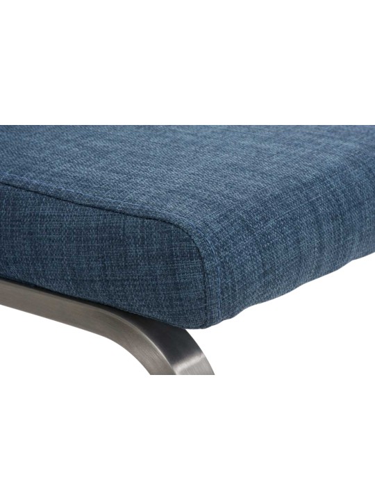 Lot de 2 chaises de salle à manger tissu Belfort, bleu