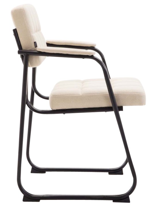 Lot de 2 chaises visiteurs Canada B simili cuir, crème