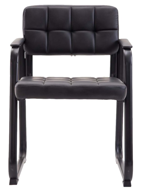 Lot de 2 chaises visiteurs Canada B simili cuir, noir