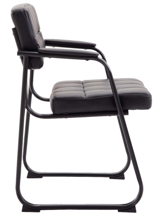 Lot de 2 chaises visiteurs Canada B simili cuir, noir