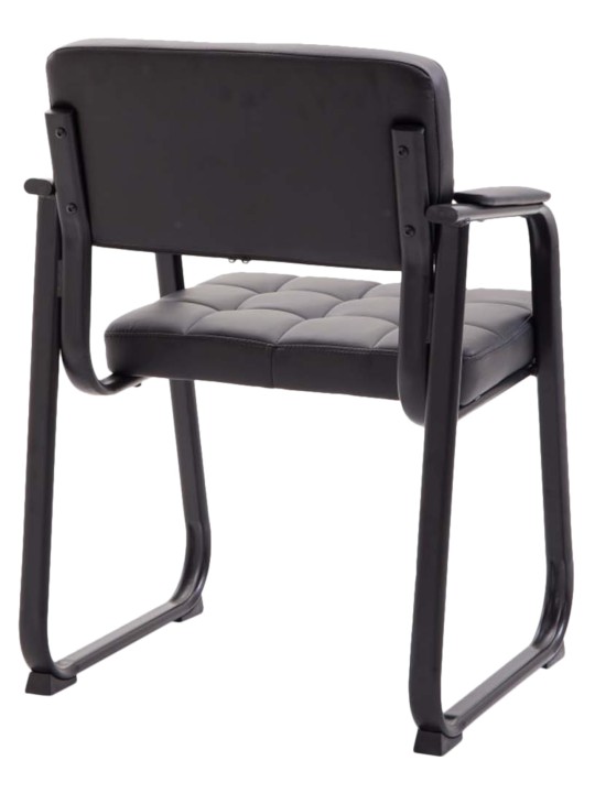 Lot de 2 chaises visiteurs Canada B simili cuir, noir