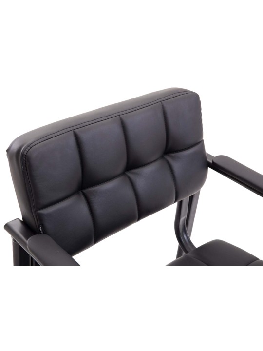 Lot de 2 chaises visiteurs Canada B simili cuir, noir