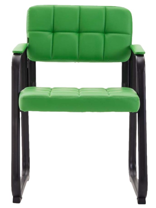 Lot de 2 chaises visiteurs Canada B simili cuir, vert