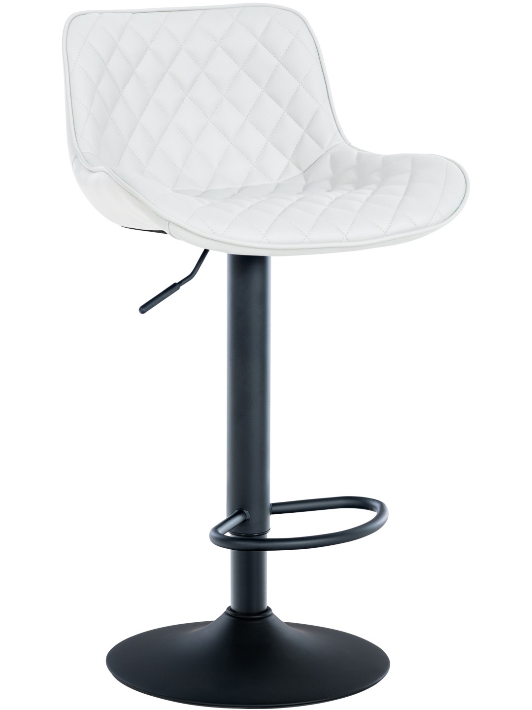 Tabouret de bar Minosa simili cuir, blanc