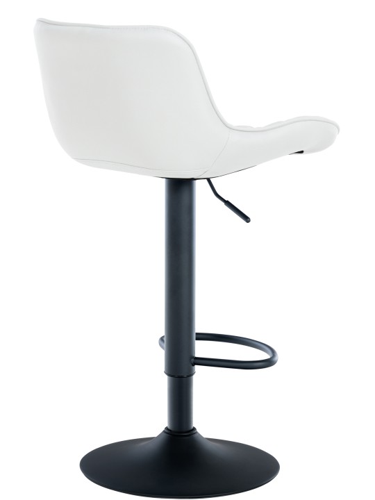 Tabouret de bar Minosa simili cuir, blanc