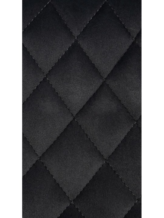 Tabouret de bar Minosa velours, noir