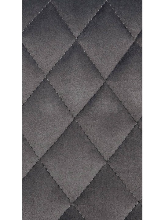 Tabouret de bar Minosa velours, gris foncé