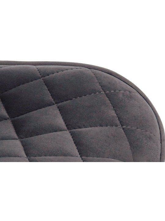 Tabouret de bar Minosa velours, gris foncé