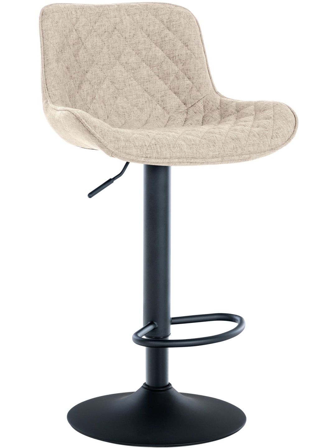 Tabouret de bar Minosa tissu, taupe