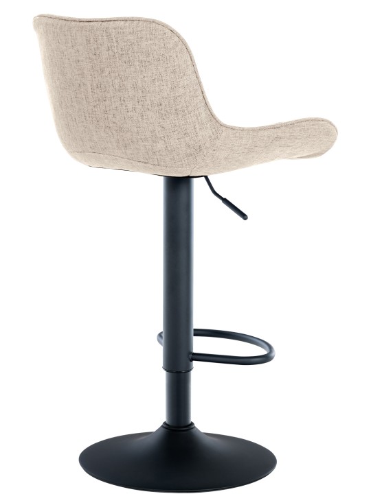 Tabouret de bar Minosa tissu, taupe