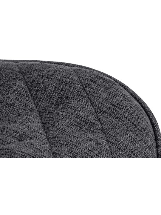 Tabouret de bar Minosa tissu, noir