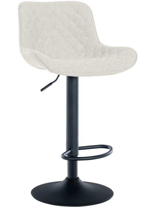 Tabouret de bar Minosa tissu, crème
