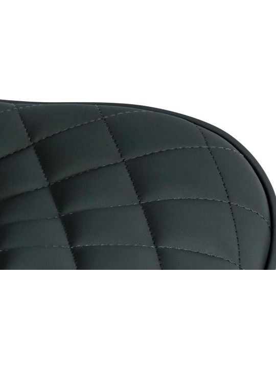 Lot de 2 tabourets de bar Minosa simili cuir, noir