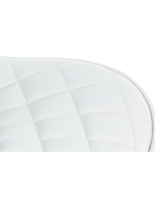 Lot de 2 tabourets de bar Minosa simili cuir, blanc