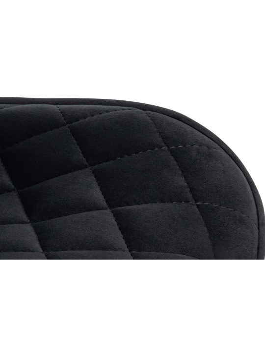 Lot de 2 tabourets de bar Minosa velours, noir