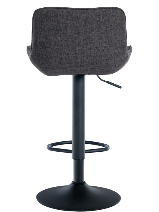 Lot de 2 tabourets de bar Minosa tissu, noir