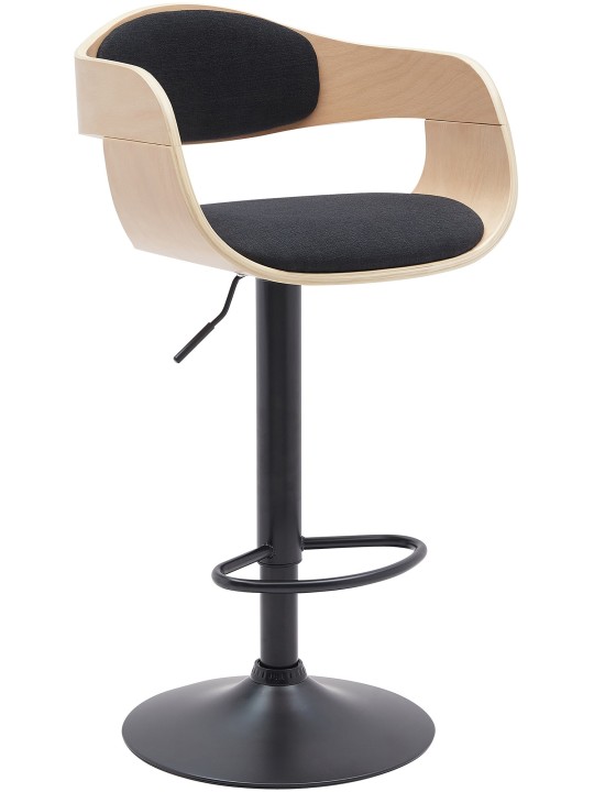 Tabouret de bar Kingston B tissu, naturel/noir