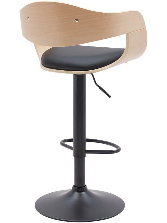 Tabouret de bar Kingston B simili cuir, naturel/noir