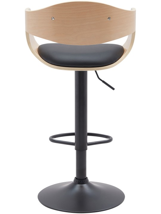 Tabouret de bar Kingston B simili cuir, naturel/noir