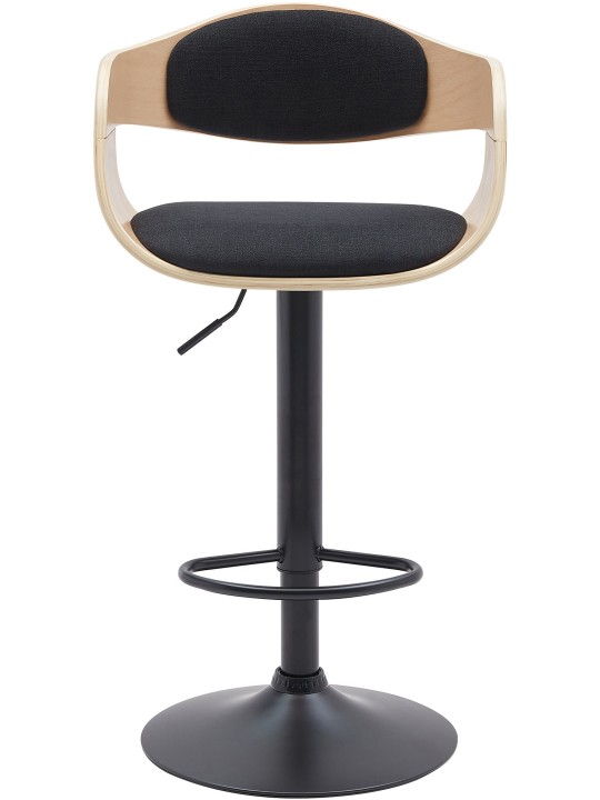 Tabouret de bar Kingston B tissu, naturel/noir