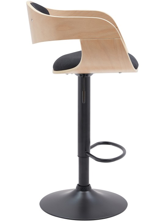 Tabouret de bar Kingston B tissu, naturel/noir