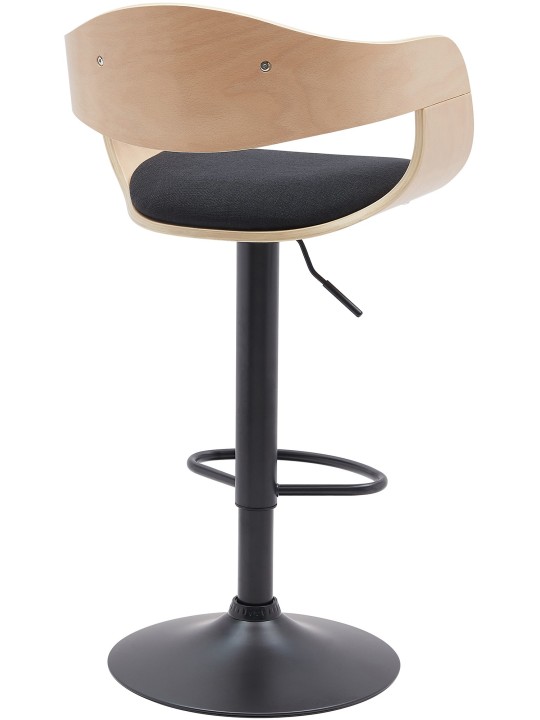 Tabouret de bar Kingston B tissu, naturel/noir