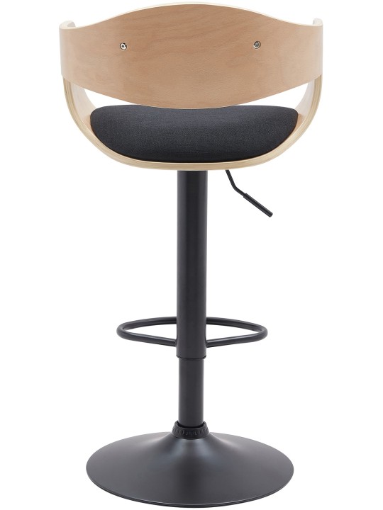 Tabouret de bar Kingston B tissu, naturel/noir