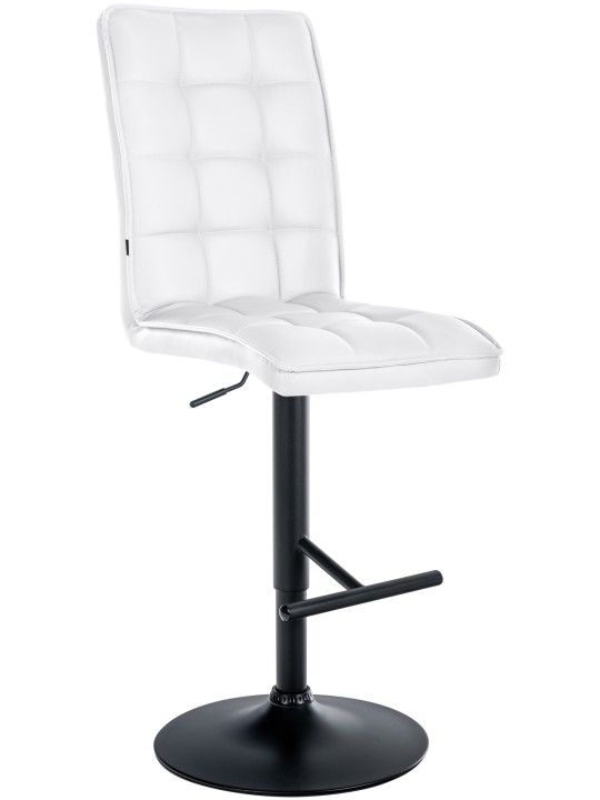Tabouret de bar Peking V2 cuir artificiel, blanc