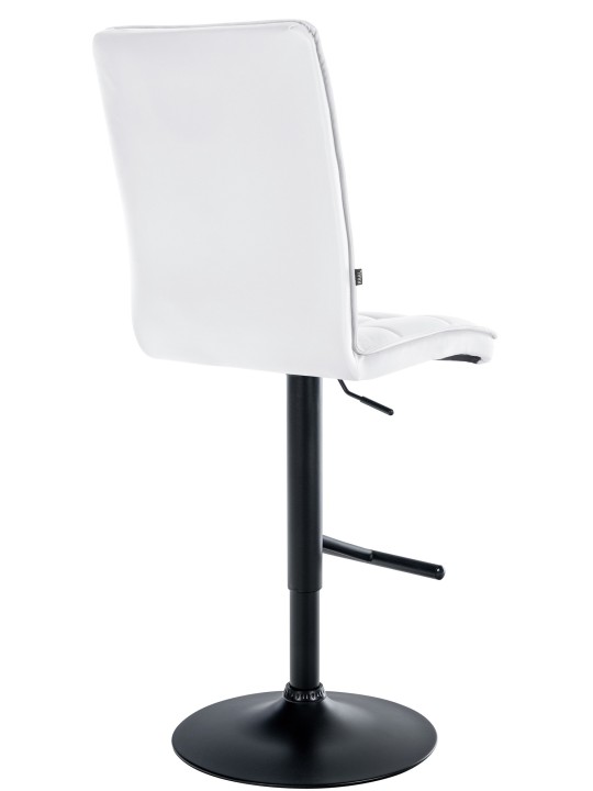 Tabouret de bar Peking V2 cuir artificiel, blanc