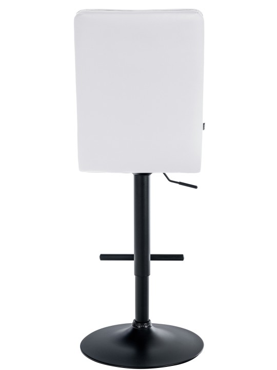 Tabouret de bar Peking V2 cuir artificiel, blanc