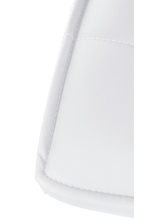 Tabouret de bar Peking V2 cuir artificiel, blanc