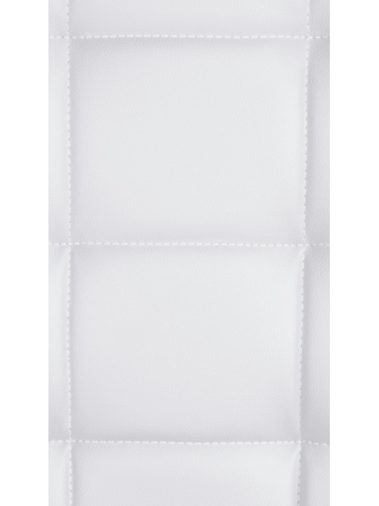 Tabouret de bar Peking V2 simili cuir chromé, blanc Tabouret de bar Peking V2 simili cuir chromé, blanc