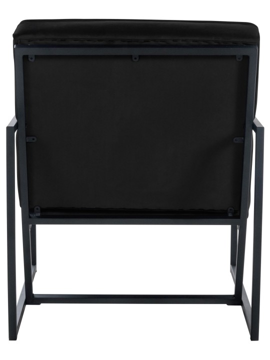 Chaise longue Avon velours, noir